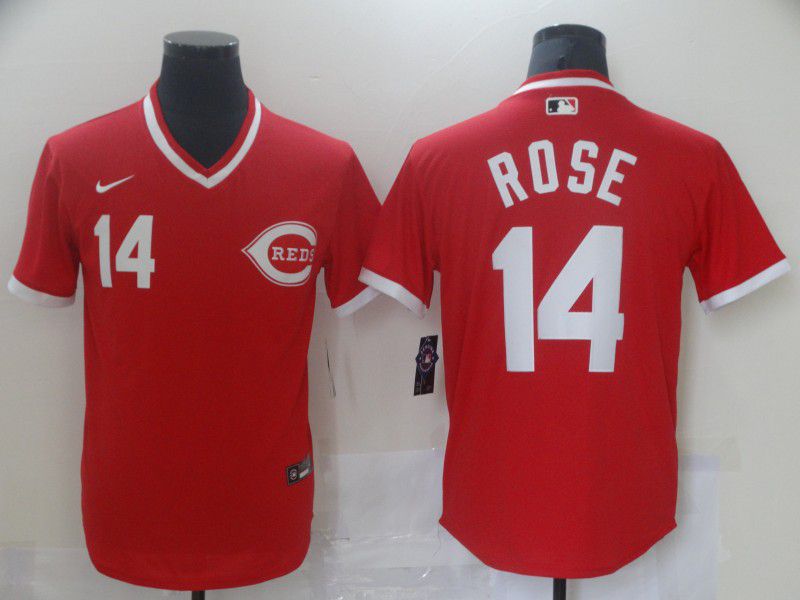 Men Cincinnati Reds #14 Rose Red Nike 2021 Game MLB Jersey